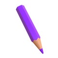 Purple pencil isolated on white background Royalty Free Stock Photo