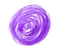 Purple pencil scribble on white background