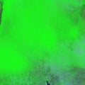 Green ink diffusion. Stopped movement of paint. Abstract minimal luxury backgound Royalty Free Stock Photo