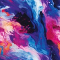 Purple, pink, and blue abstract painting with fluid formations (tiled)