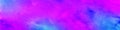 Purple pink blue watercolor. Bright colorful background with space for design. Web banner. Wide. Royalty Free Stock Photo