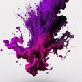 Purple and Pink Colorful holi powder blowing up. Holi festival and celebration Royalty Free Stock Photo