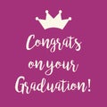 Purple pink Congrats on your Graduation greeting card