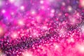 Pink Glitter Bokeh Stars Background Royalty Free Stock Photo