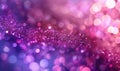 Purple and pink glitter bokeh abstract background. Holiday concept. Royalty Free Stock Photo