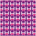 Purple and Pink H-Shaped Geometric Pattern with Clean, Structured Design.Graphic Art Patterns for Creative Textile and Digital Royalty Free Stock Photo