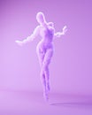 Purple Pink Lavender Ghostly Woman Figure Female Smoky Halloween Spirit Apparition Floating Dance