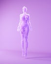 Purple Pink Lavender Ghostly Woman Figure Female Smoky Halloween Spirit Apparition Floating