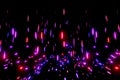 Purple pink light streaks, bright neon rays, transfer data network, stage screen background concept Royalty Free Stock Photo