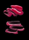 Purple pink lipstick background texture smudge samples