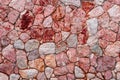 Purple and pink marble stone wall texture background. The texture of limestone or Closeup surface grunge stone texture, stonework Royalty Free Stock Photo