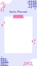 Purple and Pink Minimalist Cute My Daily Planner Your Story