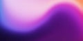 Purple pink orange blue wavy wide background. Blurred pattern with noise effect. Grainy website banner, desktop, template