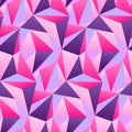 Awesome Purple Pink Polygon Geometric Vector Seamless Pattern Design Royalty Free Stock Photo