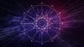 Purple and pink sacred geometry, space background - dodecagram, dodecagon