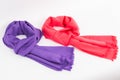 Purple and pink scarves Royalty Free Stock Photo