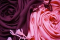 purple and pink stoles draped in spirals