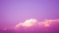 Purple pink sunset view. Evening sky with fluffy clouds. Beautiful background with space. Royalty Free Stock Photo