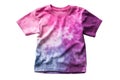 Purple And Pink Tiedye Tshirt For Girl On Isolated White Background