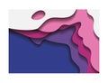 Purple and pink waves background inside frame vector design Royalty Free Stock Photo