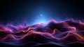 A purple and pink wavy landscape