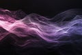 Purple pink white black grainy gradient background abstract glowing color wave on dark backdrop noise texture design Royalty Free Stock Photo