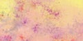 Purple pink yellow and orange abstract background with random paint spatter and splashe