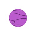 purple planet colored icon. Element of web icon for mobile concept and web apps. Colored isolated purple planet icon can be used
