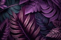 Purple plant leaves background (AI generated)