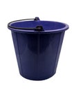 Purple plastic bucket isolated on white with path selection. Royalty Free Stock Photo