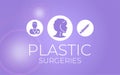 Purple Plastic Surgeries Background Illustration Banner Royalty Free Stock Photo