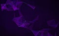Purple Plexus Background of Abstract Geometric Network Grid Royalty Free Stock Photo