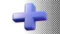 Purple plus icon, addition symbol for UI and app designs online interfaces png transparent image Generative AI