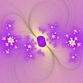 Purple pink white leaf fractal lights texture and background Royalty Free Stock Photo