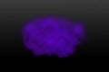 Realistic scary mystical violet fog in night Halloween. Purple poisonous gas, dust and smoke effect.