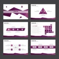 Purple polygon Abstract presentation template Infographic elements flat design set for brochure flyer leaflet marketing Royalty Free Stock Photo