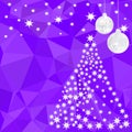 Pattern for Merry Christmas and Happy New Year made of triangles. Royalty Free Stock Photo