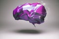 Purple polygonal brain