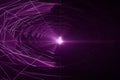 Purple polygonal tunnel Royalty Free Stock Photo