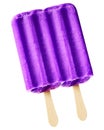 Purple popsicle isolated on white