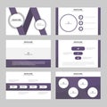 Purple presentation templates Infographic elements flat design set for brochure flyer leaflet marketing Royalty Free Stock Photo