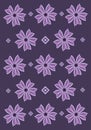 Purple Pretty Malva Flower Ornament Wallpaper