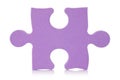 Purple puzzle piece Royalty Free Stock Photo