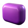 Purple rectangular object with rounded corners isolated on transparent background Royalty Free Stock Photo