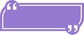 Purple rectangular quote box featuring rounded corners and white quotation marks, providing a blank space ideal for