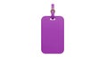 Purple rectangular tag attached to a lanyard with a metal loop Royalty Free Stock Photo