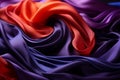 purple red and blue satin fabric Royalty Free Stock Photo