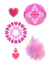 Digital art crystalline heart valentines