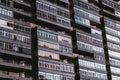 Purple residential building facade Royalty Free Stock Photo