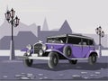 Purple retro car